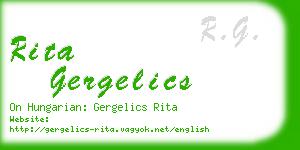 rita gergelics business card